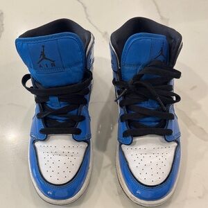 Blue and White Air Jordans